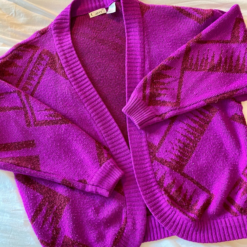 Vintage Oversized Fuchsia Sweater